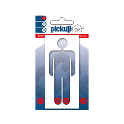 Pictogramme adhésif en acrylate cadre homme blanc 10 cm PICKUP