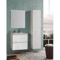 Ensemble de salle de bain Manhattan blanc brillant 80 cm THYS