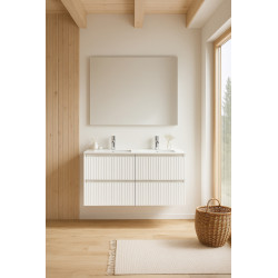 Ensemble de salle de bain Manhattan blanc brillant 120 cm THYS