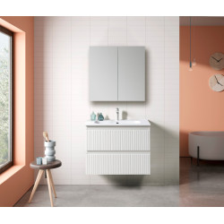 Ensemble de salle de bain Manhattan Plus blanc brillant 80 cm THYS