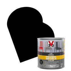 Vernis Meuble Color noir satiné 0,5 L V33