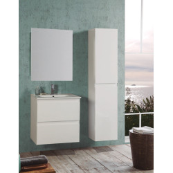 Colonne de salle de bain Valentina 2 portes blanc mat 35 cm THYS