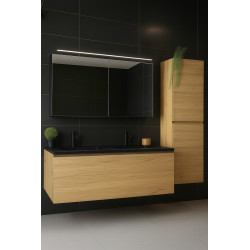 Colonne de salle de bain Trendline 2 portes chêne naturel 40 cm THYS