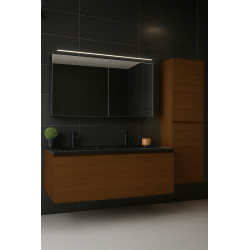 Colonne de salle de bain Trendline 2 portes noyer 40 cm THYS