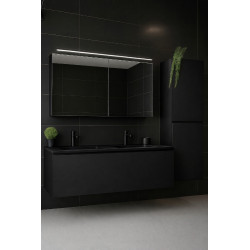 Colonne de salle de bain Trendline 2 portes Soft Mat Black 40 cm THYS
