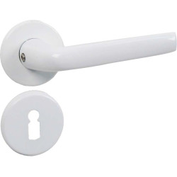 Poignée de porte aluminium blanche – Kit 2 pièces pour intérieur | LINEA BERTOMANI