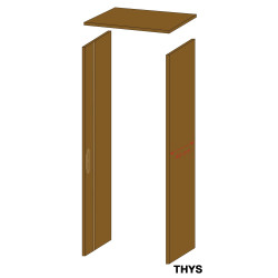 Option d'ébrasement 20 cm pour porte coupe feu 30 min à peindre 211,5 cm 3 points THYS