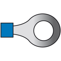 Cosse de câble bleue 6,4x26mm – Lot de 10 | CARPOINT