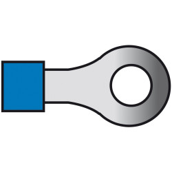 Cosse de câble bleue 4,3x21mm – Lot de 10 pièces | CARPOINT