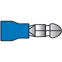 Cosse de câble bleue 4,96x20,7mm – Lot de 10 | CARPOINT