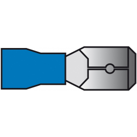 Cosse de câble bleue 6,3 x 0,8 x 21,3 mm 10 pièces CARPOINT
