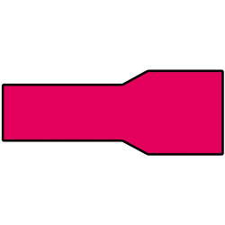 Cosse de câble rouge 6,3x0,8x22mm 10pcs | CARPOINT


