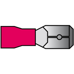 Cosse de câble rouge CARPOINT 6,3mm – Lot de 10 pièces | CARPOINT