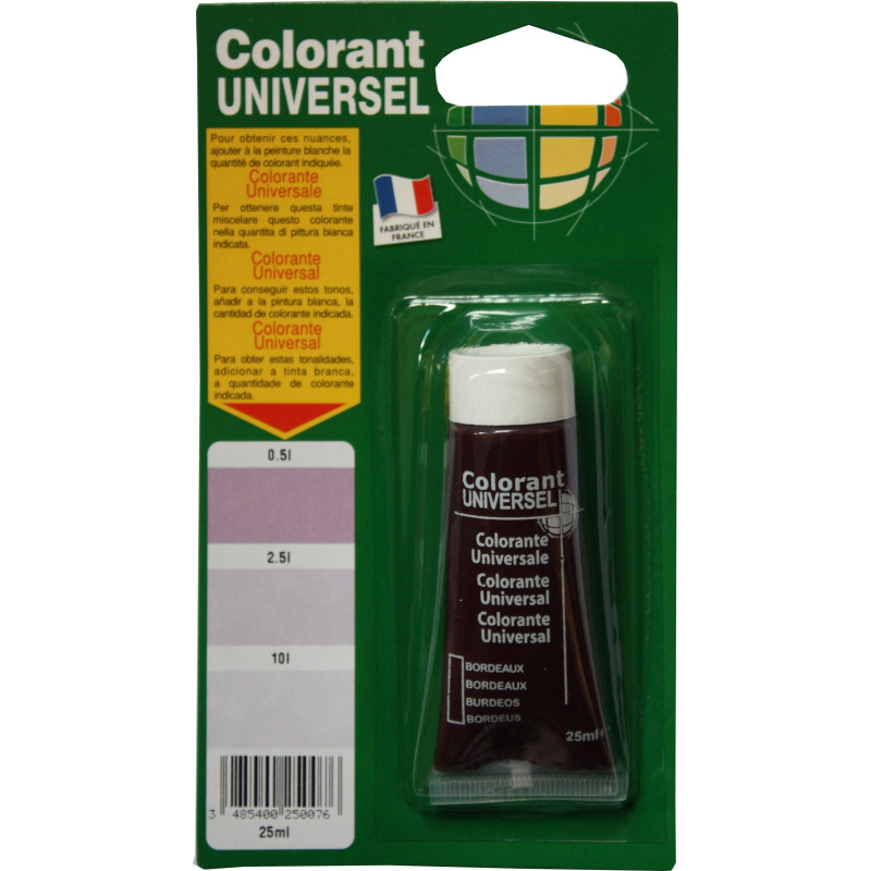 Colorant universel pour peinture Bordeaux 0,025 L RICHARD