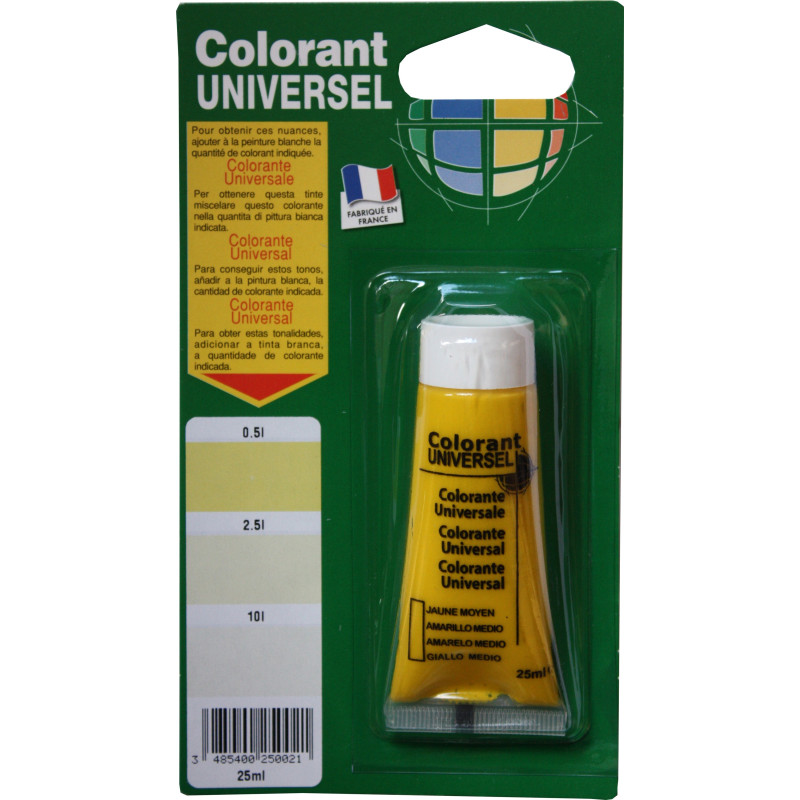 Colorant universel pour peinture Jaune Moyen 0,025 L RICHARD