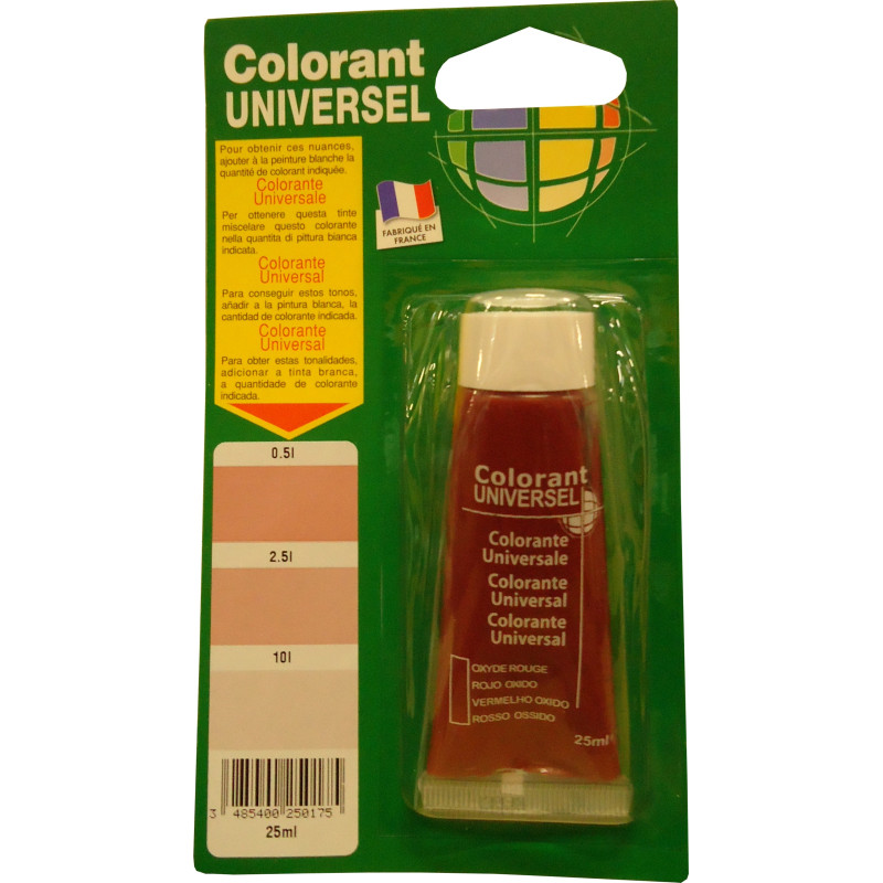 Colorant universel pour peinture Oxyde Rouge 0,025 L RICHARD