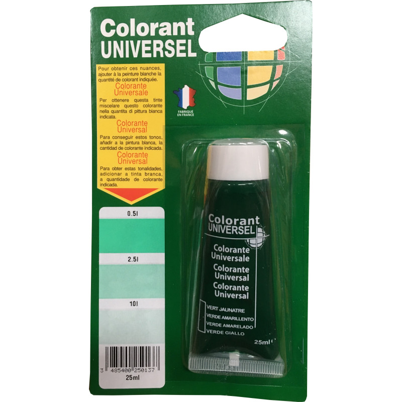 Colorant universel pour peinture Vert Jaunâtre 0,025 L RICHARD