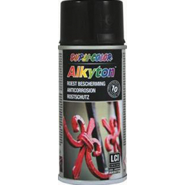 Laque aérosol Alkyton pour métal Noir Ferronnerie brillante 0,15 L DUPLI-COLOR