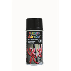 Laque aérosol Alkyton pour métal noire brillante 0,15 L DUPLI-COLOR