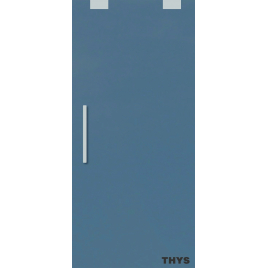 Porte coulissante en verre sécurit Thytan Sliding 83 x 215 cm gris fumé THYS