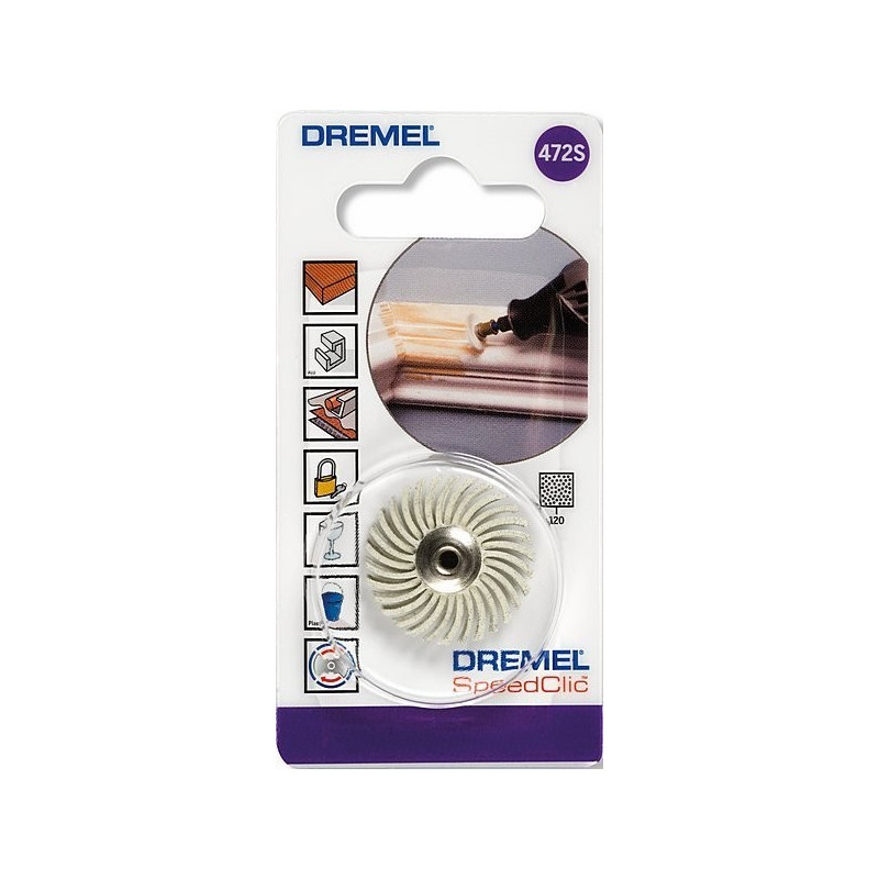 Brosse abrasive Dremel 120 – Nettoyage fin | DREMEL Brosse abrasive Dremel 120 – Nettoyage fin | DREMEL
