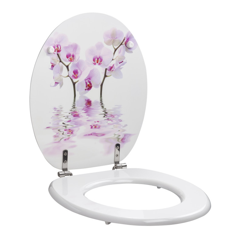 Abattant WC Orchidées décor MDF – Ambiance Florale Abattant WC Orchidées décor MDF – Ambiance Florale