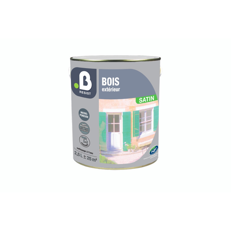 Peinture Bois extérieur noire 0,5 L .B RESIST