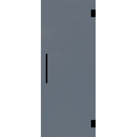 Porte en verre sécurit Thytan Everyway Black 73 x 201 cm gris fumé THYS