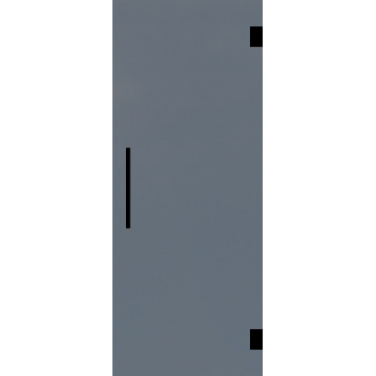 Porte en verre sécurit Thytan Everyway Black 93 x 201 cm gris fumé THYS