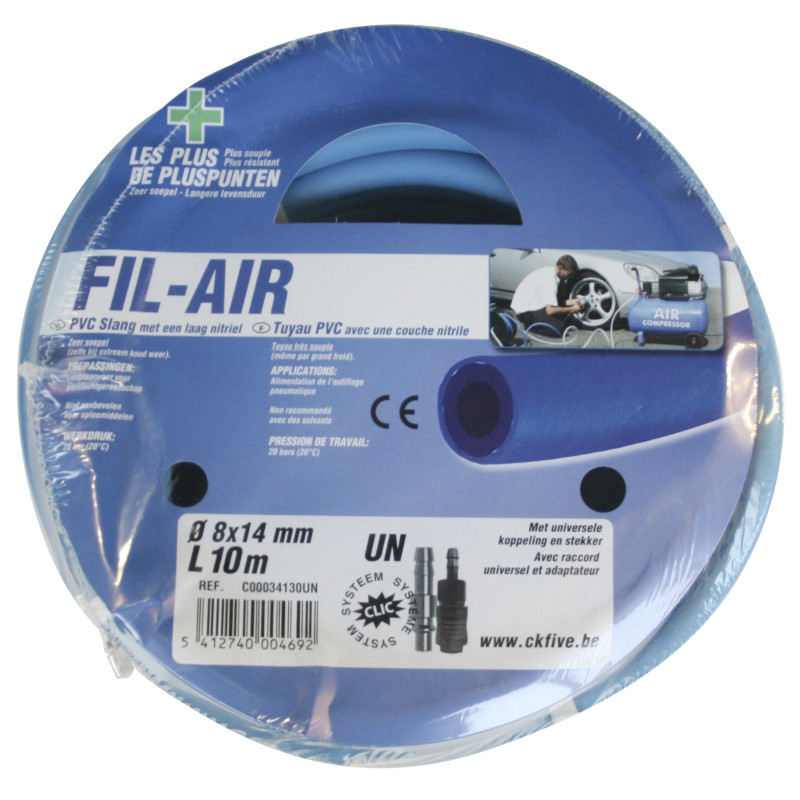 Tuyau PVC Air Comprimé 14mm 15m – Robuste et Flexible | CRIKO Tuyau PVC Air Comprimé 14mm 15m – Robuste et Flexible | CRIKO