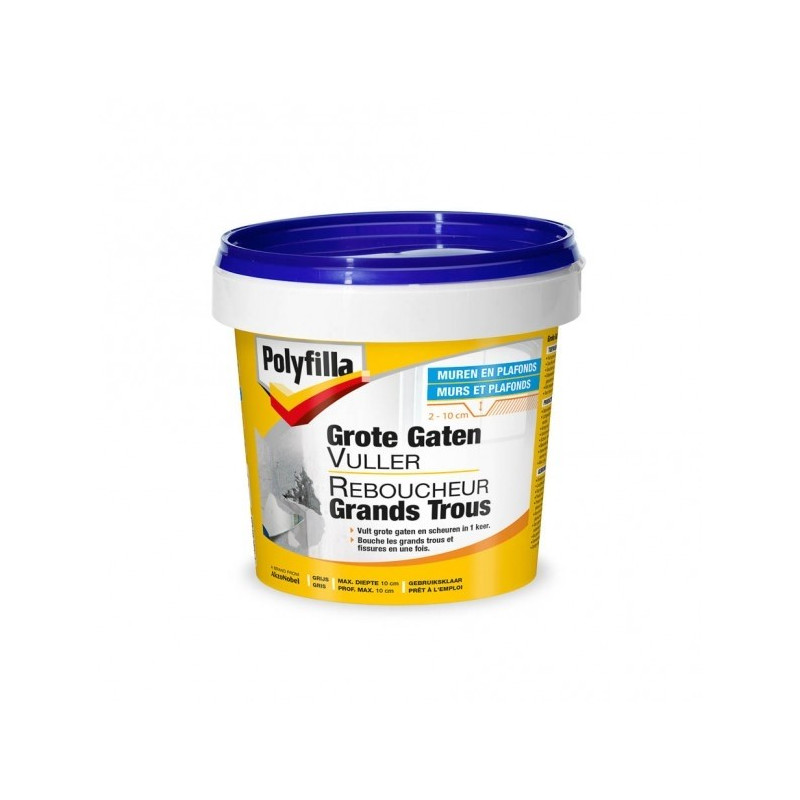 Reboucheur grand trou gris 0,5 kg POLYFILLA