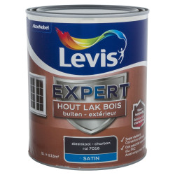 Laque Expert Bois Extérieur Charbon Satinée 1L LEVIS – Protection | LEVIS