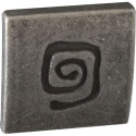 Bouton spirale vieux fer