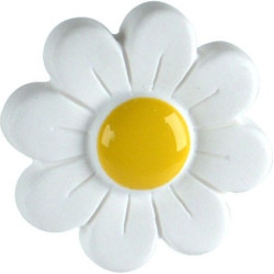 Bouton Marguerite Blanc 34mm – Ligne Bertomani | LINEA BERTOMANI