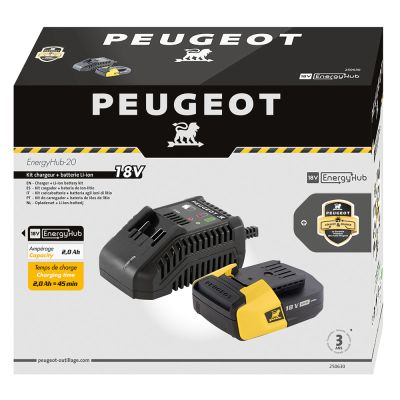 Batterie Lithium-Ion EnergyHub 18V 2Ah PEUGEOT – Puissance Durable | PEUGEOT