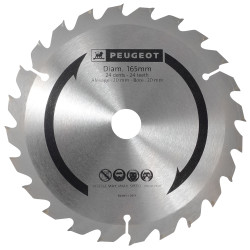 Lame en carbure 24 dents 165 mm Peugeot – coupe précise | PEUGEOT