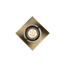 Spot à encastrer LED Focus bronze dimmable 8 x 8 cm GU10 5 W LUCIDE