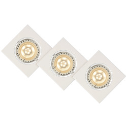 Spot à encastrer LED Focus blanc dimmable 8 x 8 cm GU10 3 x 5 W LUCIDE