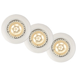 Spot à encastrer LED Focus blanc dimmable Ø 8,1 cm GU10 3 x 5 W LUCIDE