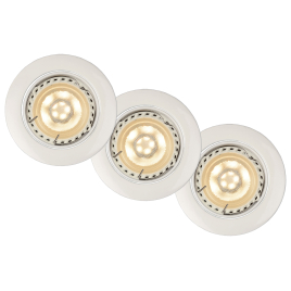 Spot à encastrer LED Focus blanc dimmable Ø 8,1 cm GU10 5 W 3 pièces LUCIDE