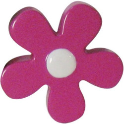 Bouton en résine fleur 43 x 23 mm fuchsia LINEA BERTOMANI