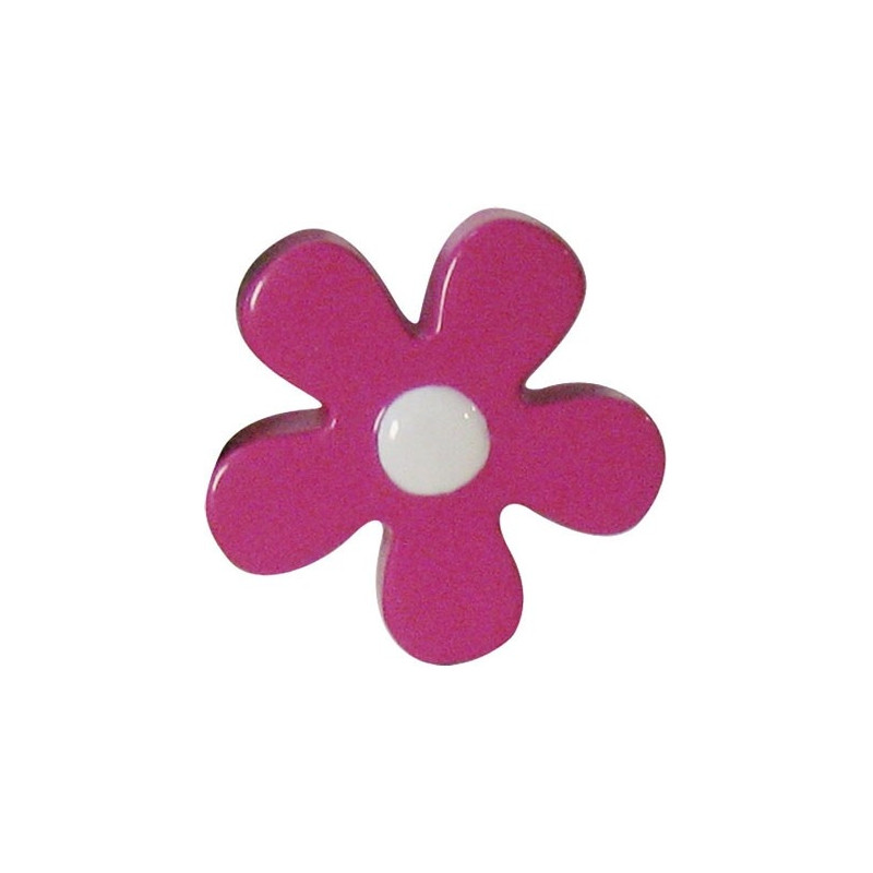 Bouton en résine fleur 43 x 23 mm fuchsia LINEA BERTOMANI