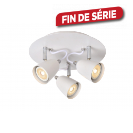 Spot LED Ride blanc dimmable GU10 3 x 5 W LUCIDE