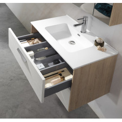 Plan de toilette Rondo Soft Touch avec 1 vasque 70 cm ALLIBERT