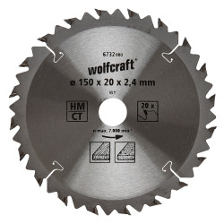 Lame à panneaux agglomérés pour scie circulaire WOLFCRAFT Lame à panneaux agglomérés pour scie circulaire WOLFCRAFT