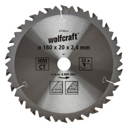 Lame à panneaux agglomérés pour scie circulaire WOLFCRAFT Lame à panneaux agglomérés pour scie circulaire WOLFCRAFT