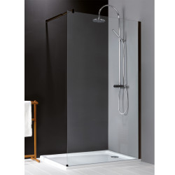 Paroi de douche fixe New Free Black Edition 140 x 200 cm LAFINESS