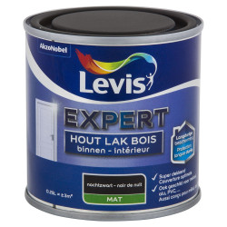 Laque Expert pour bois intérieur Noir de Nuit mate 0,25 L LEVIS