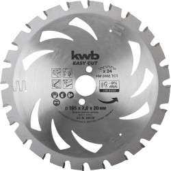 Lame scie circulaire coupe fine 165mm KWB – Coupe précise | KWB