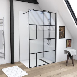 Paroi de douche fixe Bricks 120 x 195 cm AURLANE
